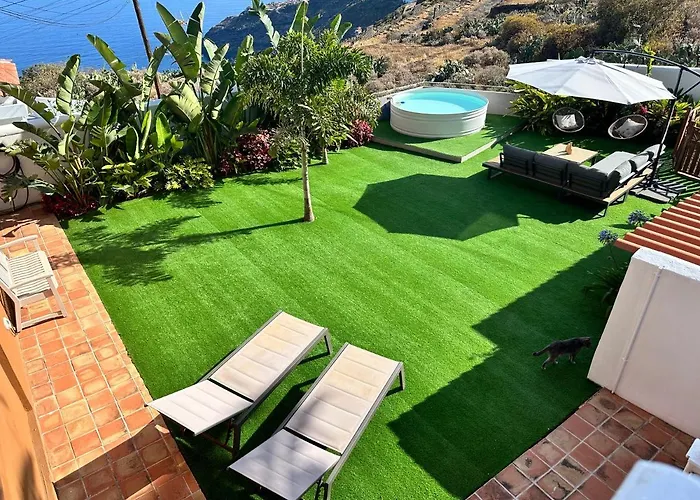 Con Piscina Y Jardin Con Vistas Al Mar Пуэрто-де-ла-Мадера